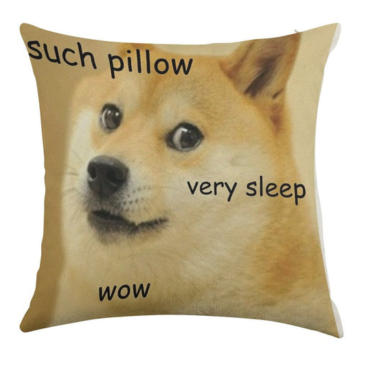 Such Pillow Very Sleep Linen Throw Pillow Cover
