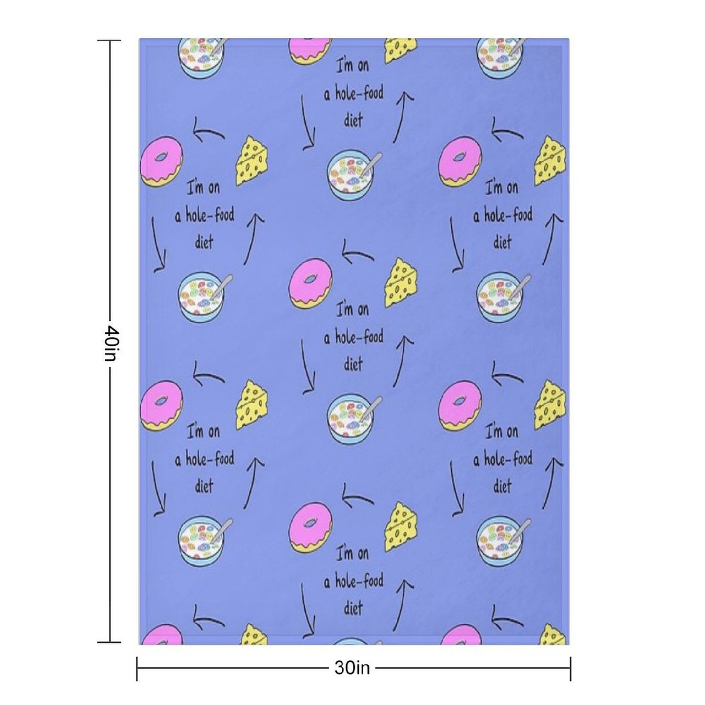 I’m on A Hole Food Diet Throw Blanket