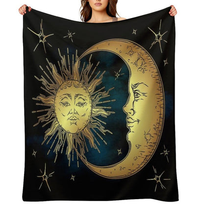 The Sun, Moon And Stars Throw Blanket