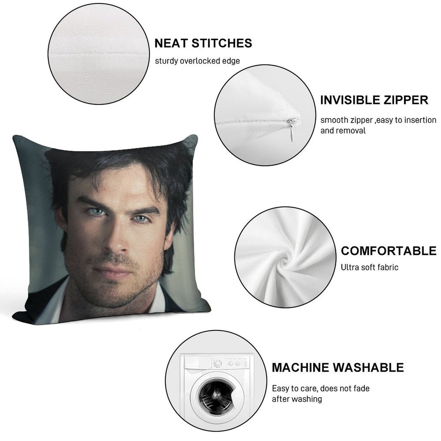 Ian Soft Style Accent Throw Pillow