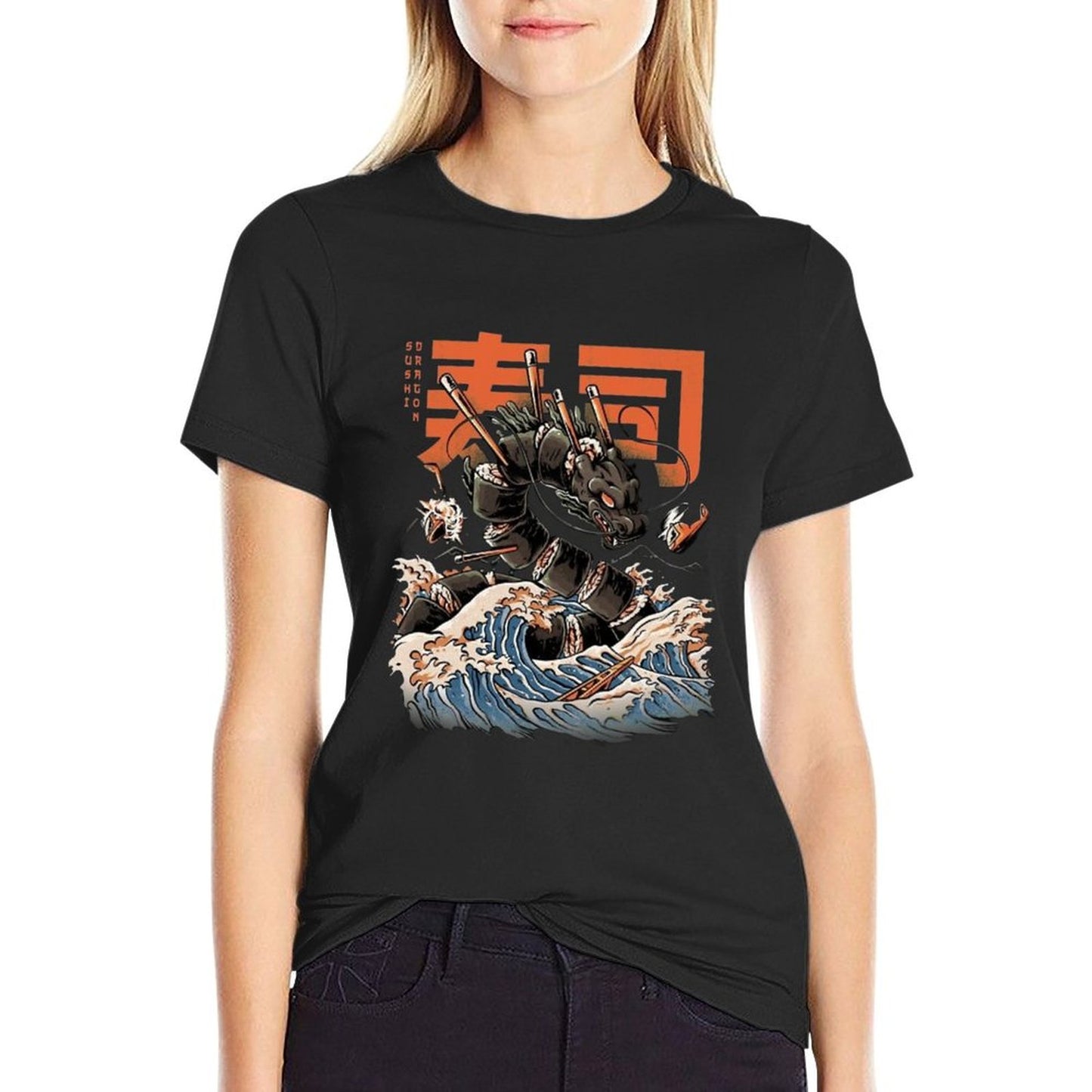 The Black Sushi Dragon  Slim-fit Cut T-Shirt