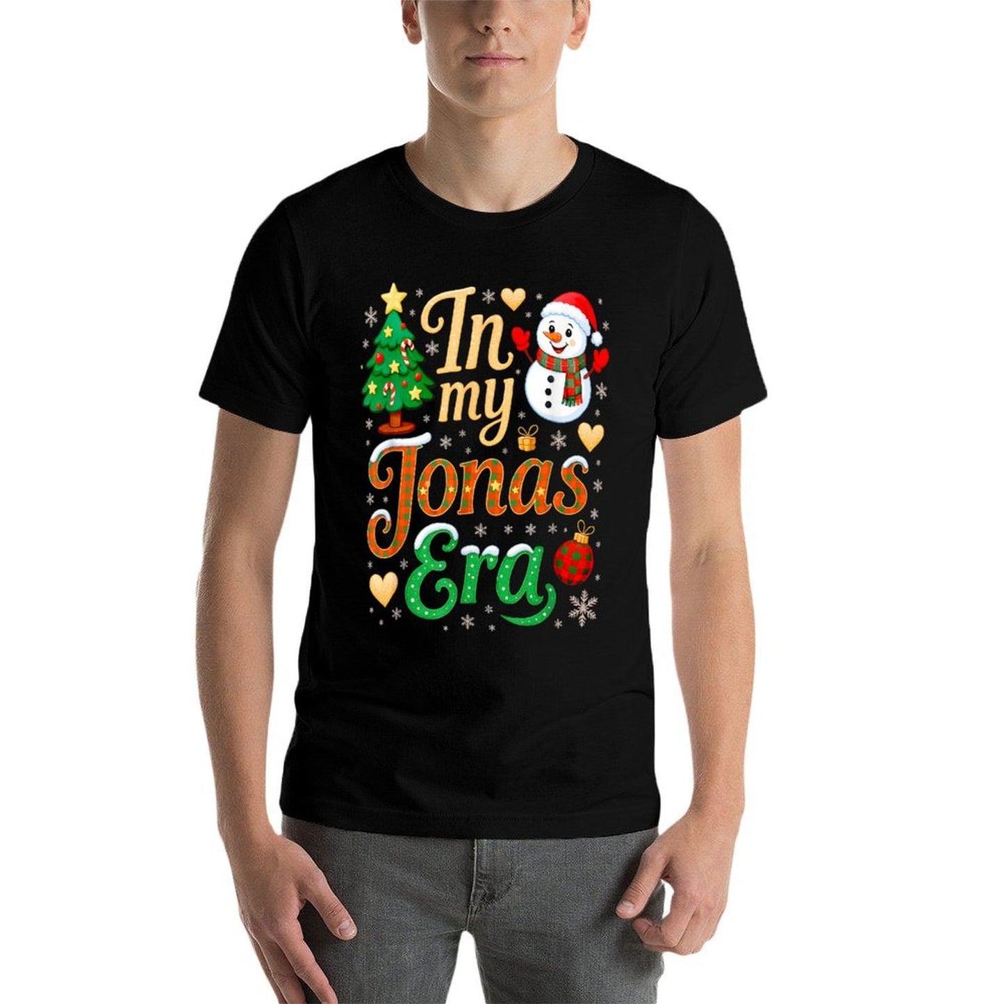 in My Jonas Era Funny Jonas Heart Christmas Men Women  Oversized Silhouette T-Shirt