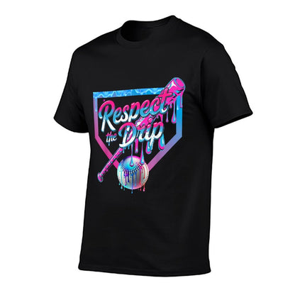 Baseball Drip For Boys Ice Cream Drip Youth Boys Baseball  Soft T-Shirt