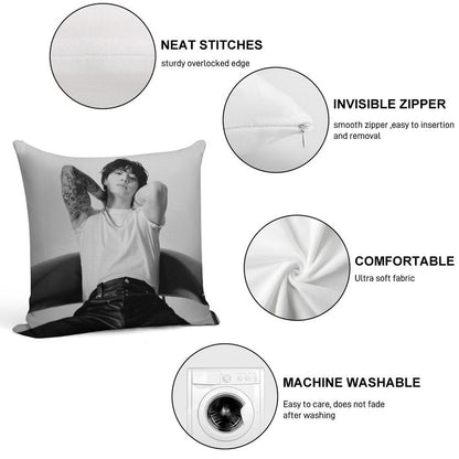 Jungkook- Seven Photoshoot Soft Washable Throw Pillow