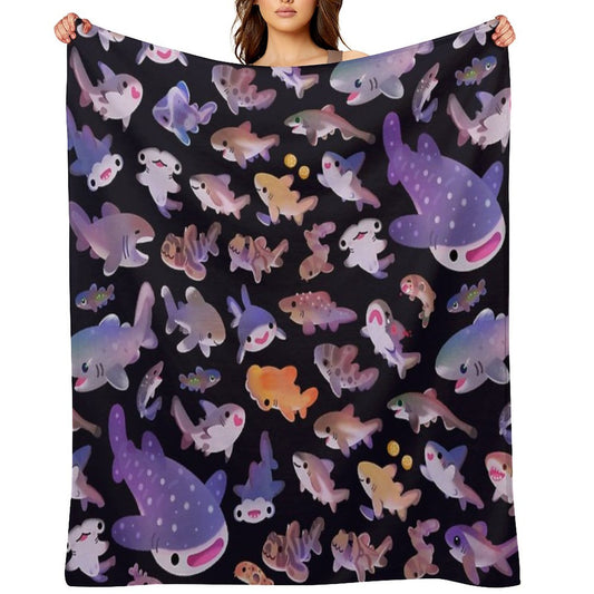 Shark Day 2 Throw Blanket