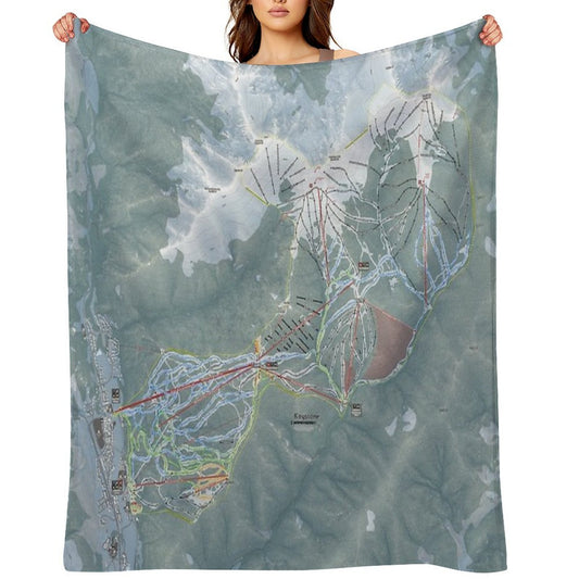 Keystone Resort Trail Map Throw Blanket