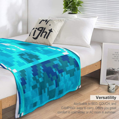 Pixel Water Throw Blanket