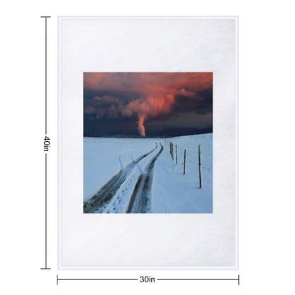 Sunset Clouds Above Switzerland Throw Blanket