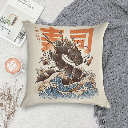 Great Sushi Dragon Soft Gift Ready Throw Pillow