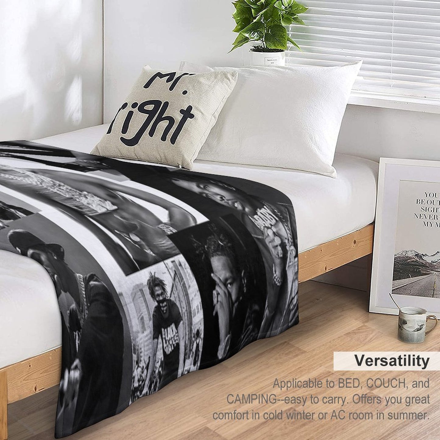 Lil Baby  B&W Collage Throw Blanket