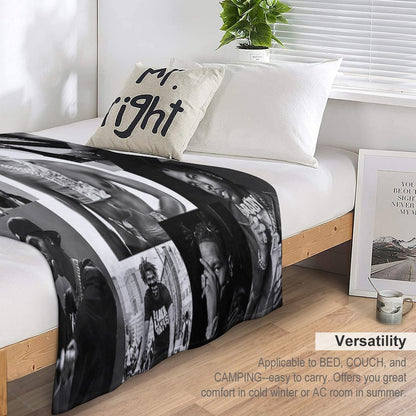 Lil Baby  B&W Collage Throw Blanket