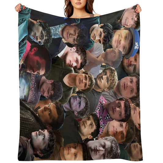 JoshHutcherson Photo Collage Throw Blanket