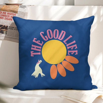 The Good Life Linen Throw Pillow Cover