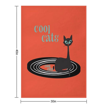 Cool Cats DJ MCM Style Throw Blanket