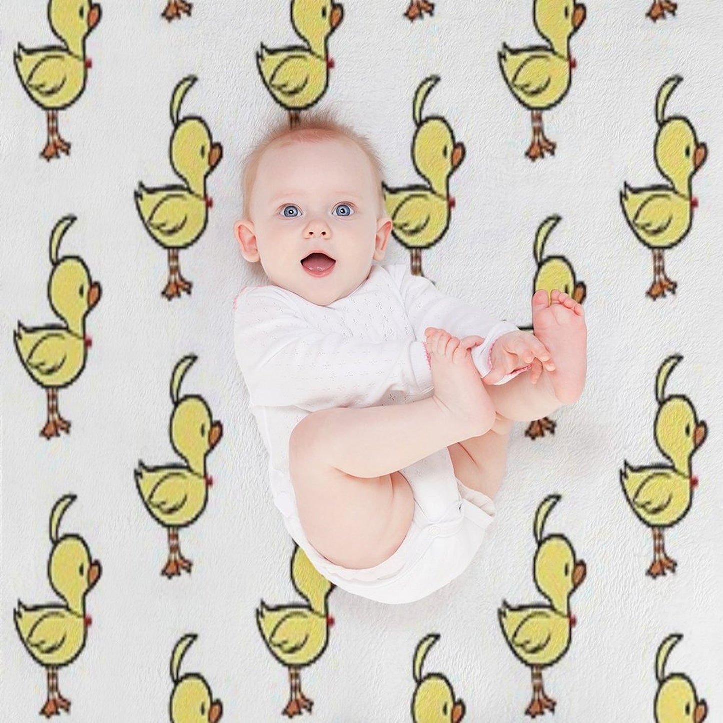 Ahiru Duck Chibi Throw Blanket