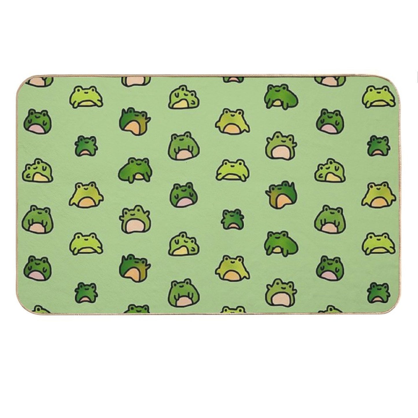 Frogs Doodle Bath Mat