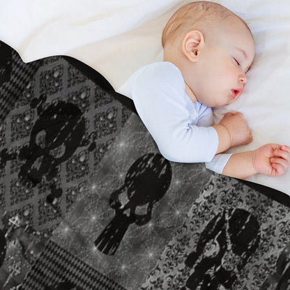 Skull Collage Throw Blanket