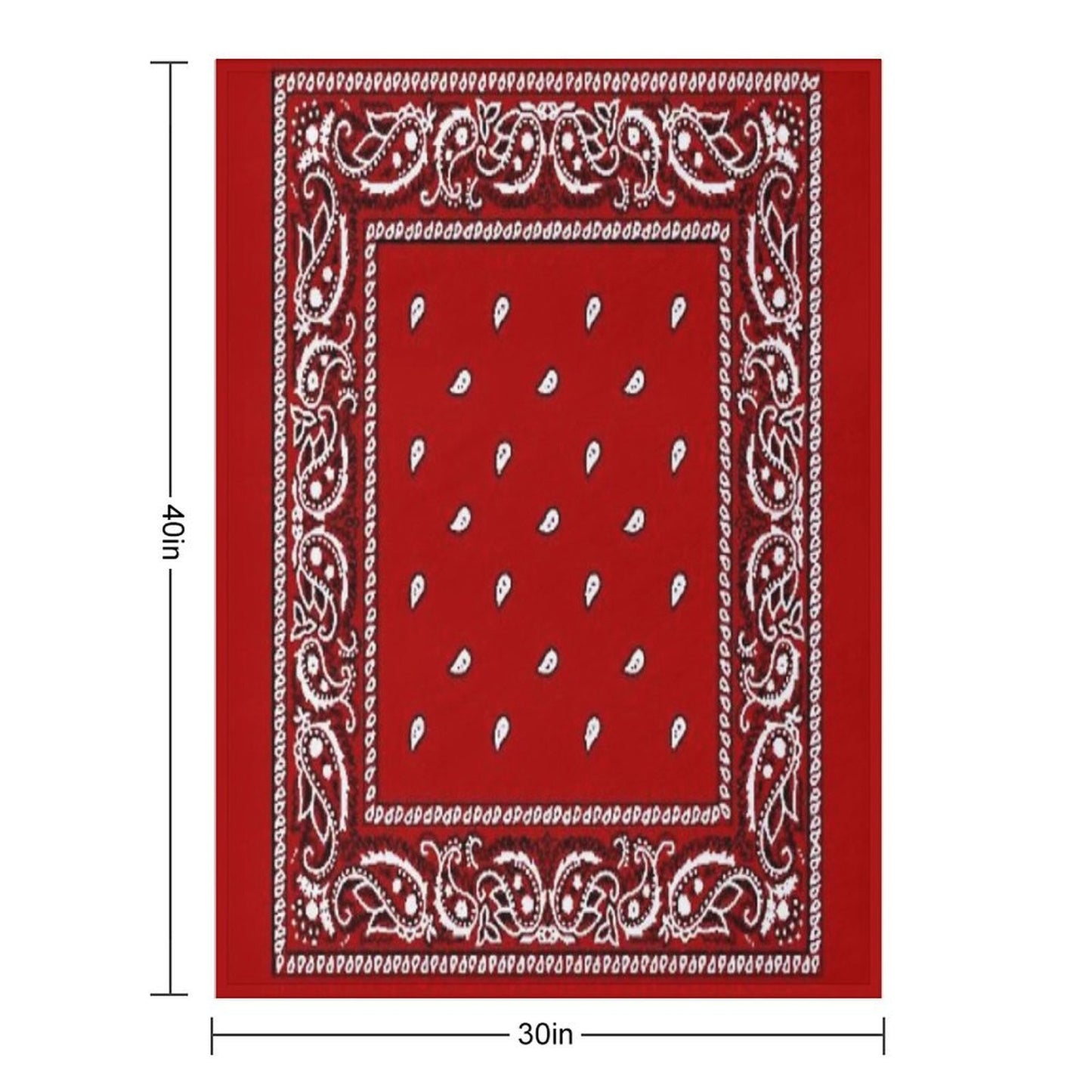 Red Bandana Throw Blanket