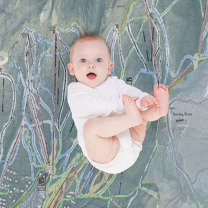 Sunday River Resort Trail Map Throw Blanket