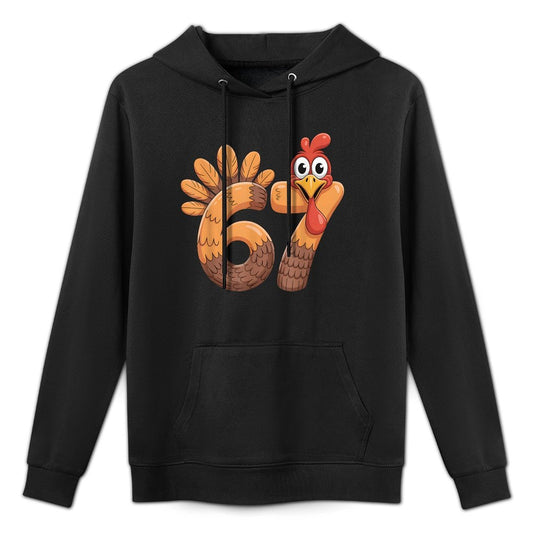 67 Thanksgiving Funny Turkey Thanksgiving 67 Turkey Adjustable Hood Hoodie