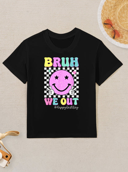 Bruh We Out Happy Last Day of School Teacher Kids Graduation Kids T-Shirt