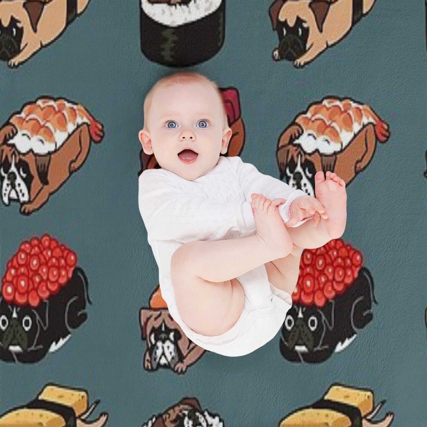 Sushi Boxers Throw Blanket