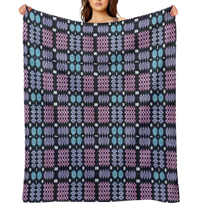 Traditional Woven Welsh Blanket Throw Blanket