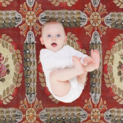 Aubusson 19th Century French Rug Print Throw Blanket