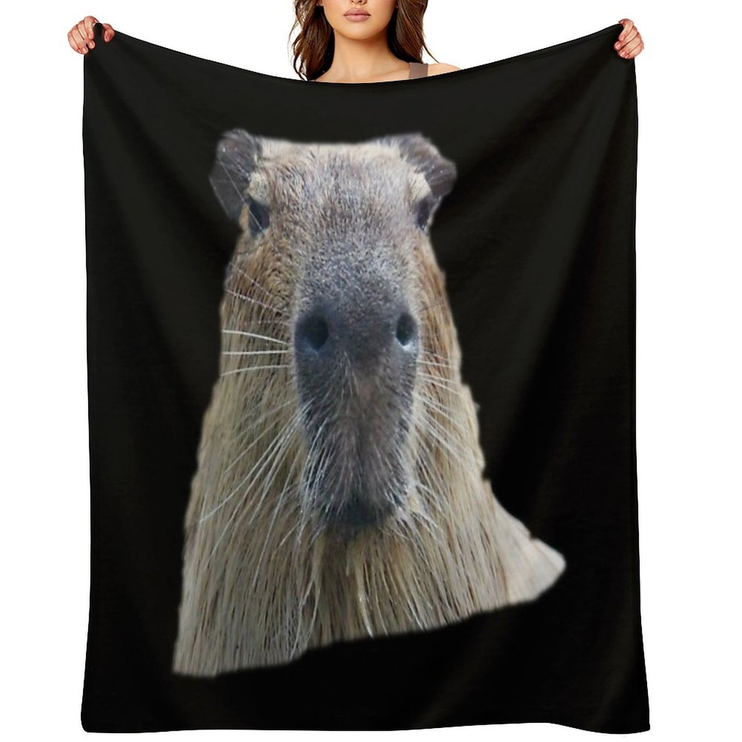 The Capybara Granddad Throw Blanket