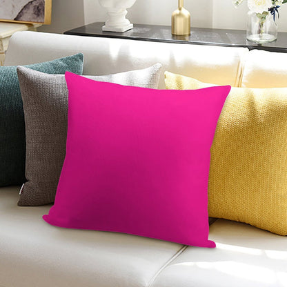 PLAIN SOLID DEEP PINK -100 PINK SHADES ON OZCUSHIONS ON ALL PRODUCTS Soft Fade-Resistant Throw Pillow