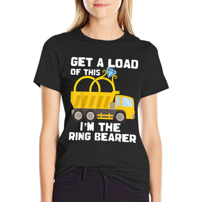 Ring Bearer Shirt Funny Wedding Truck Boys Gift Idea T-Shirt