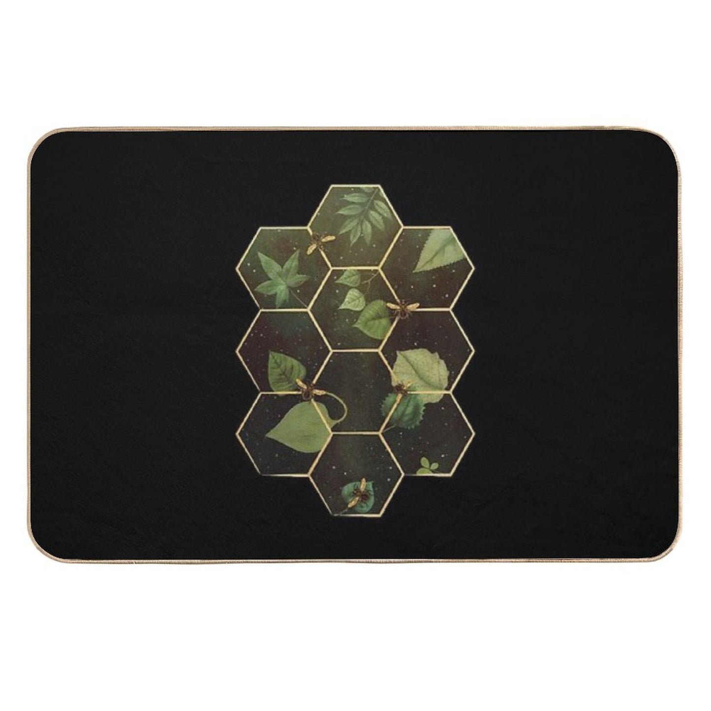 Bees in Space  Easy Maintenance Bath Mat