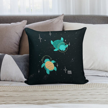 Space Turtles Soft Gift Ready Throw Pillow