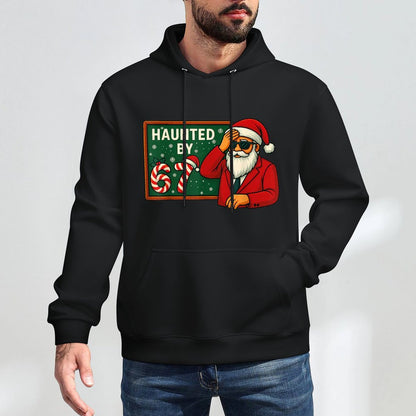 Haunted by 6-7 Funny Teacher 67 Santa Christmas Six Seven Easy Care Hoodie
