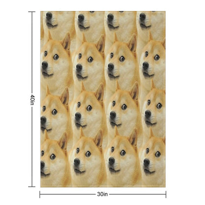 Doge Collage Throw Blanket