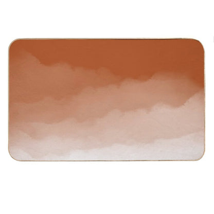 Burnt Orange Watercolor Ombre (burnt Orangewhite) Bath Mat
