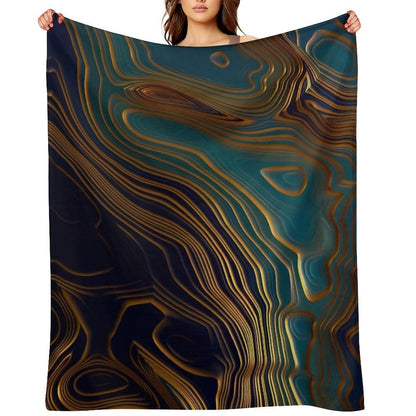 Peacock Ocean Throw Blanket