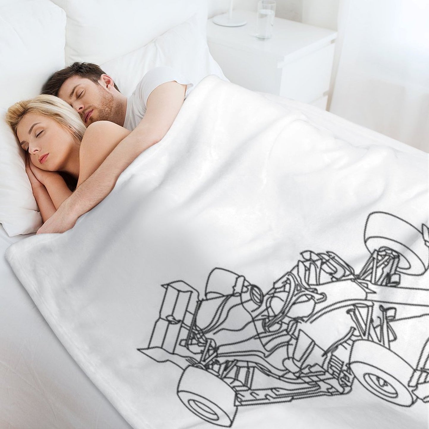 F1 Sketch Throw Blanket