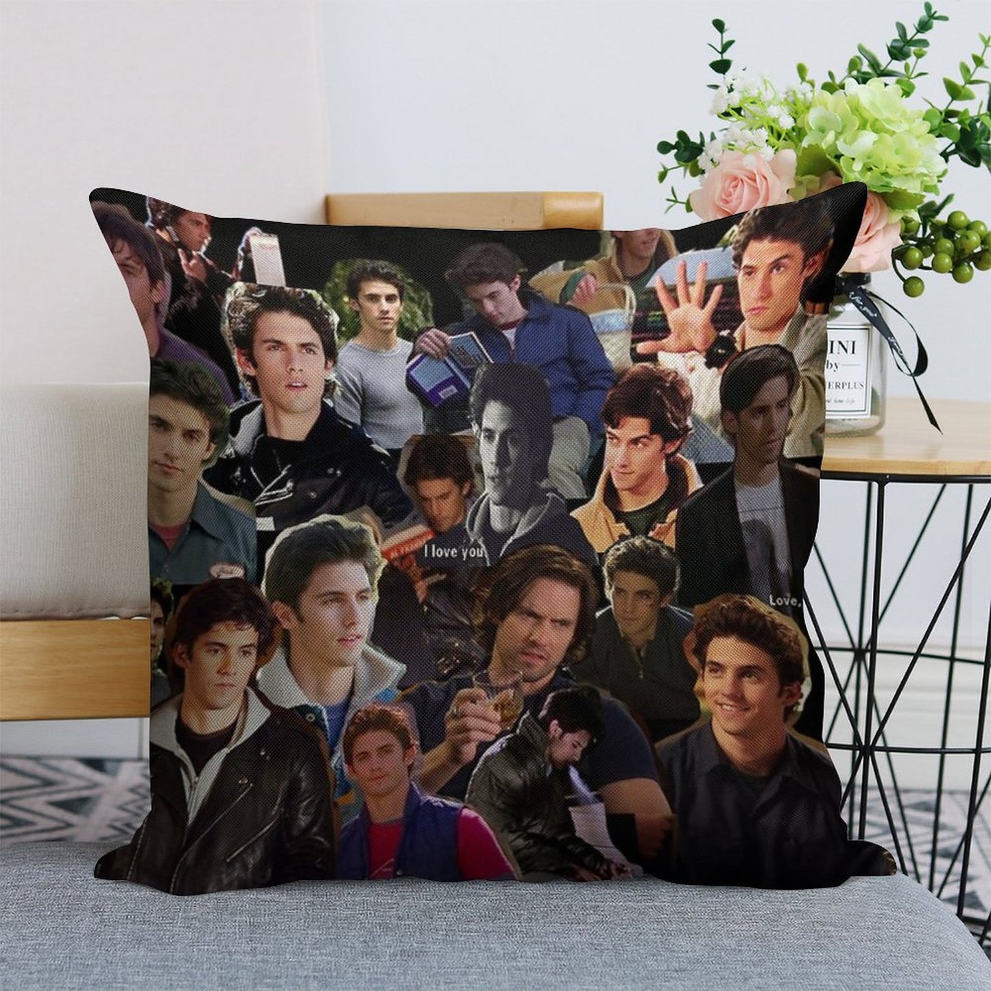 Jess Mariano Linen Throw Pillow Cover