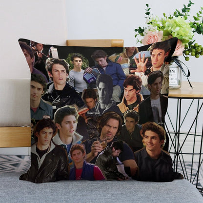 Jess Mariano Linen Throw Pillow Cover