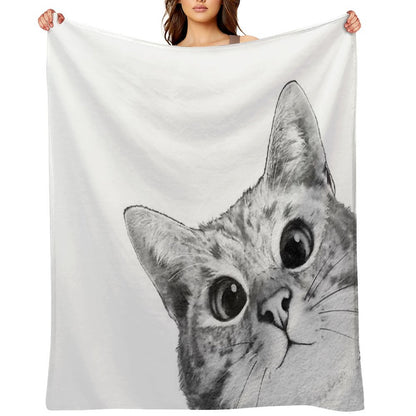 Sneaky Cat Throw Blanket