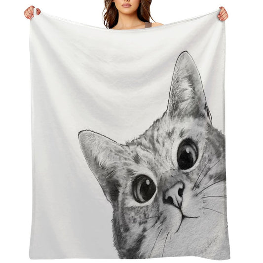 Sneaky Cat Throw Blanket