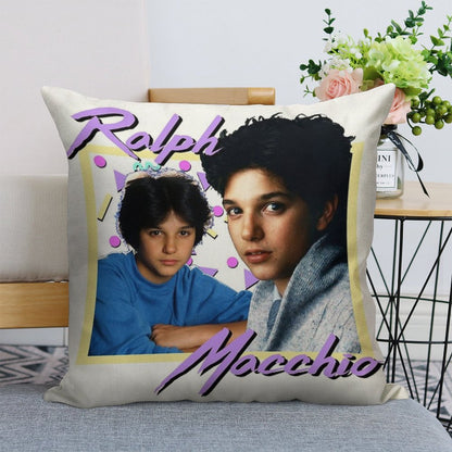 80s Ralph Macchio Linen Throw Pillow Cover