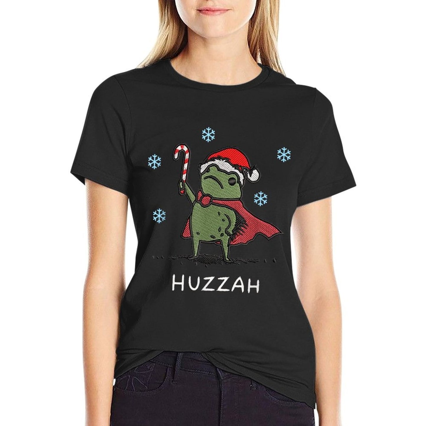 Huzzah Frog Knight Funny Sword Meme Quote Christmas  Trendy Pattern T-Shirt