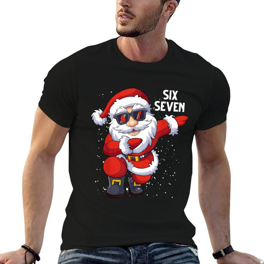 Funny Santa Dabbing Six Seven Christmas 67 Meme Gen Alpha  Moisture-wicking T-Shirt