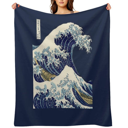 The Great Wave Off Kanagawa Transparent Throw Blanket