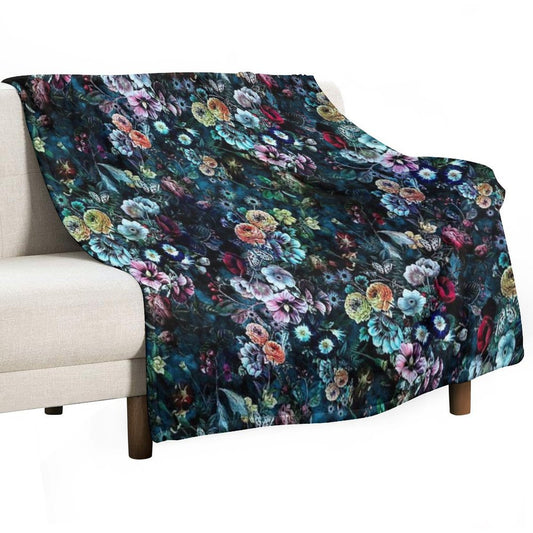 Night Garden Throw Blanket