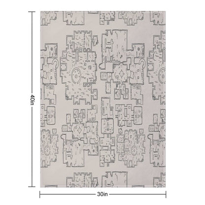 D&D Dungeon Map Throw Blanket