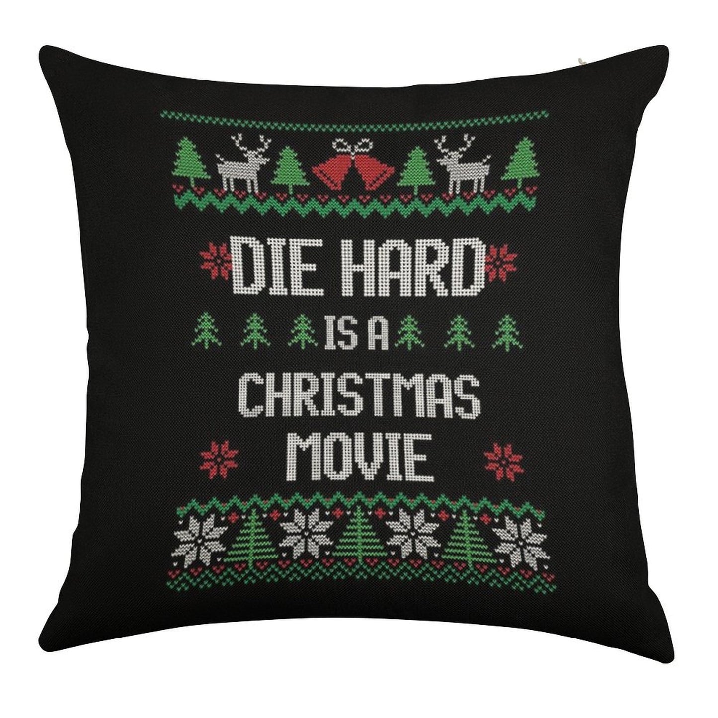 Die Hard Is A Christmas Movie Linen Throw Pillow Cover
