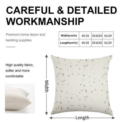 Ski Slopes Linen Throw Pillow Cover